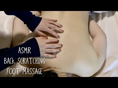 ASMR MASSAGE | Back Scratching | Leg Scratching | no talking