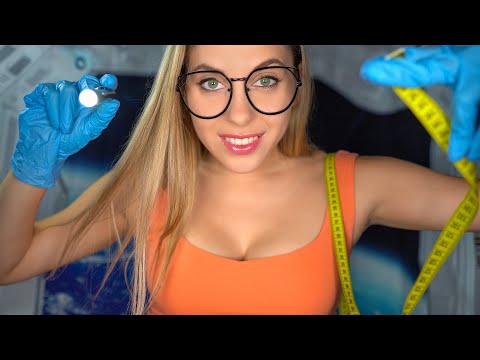 ASMR astronut Medical personal attention (Measuring, Eye Exam, Cranial, Ear Cleaning) ROLEPLAY
