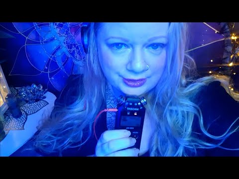 ASMR Gentle/subtle mouth sounds ramble, little taps and scratches