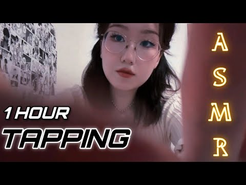 1 HOUR ASMR!! FAST TAPPING ONLY 😴⚡️for sleep & study (no talking)