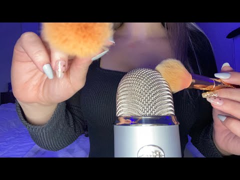 ASMR| Brushing your face and the mic ✨✨✨
