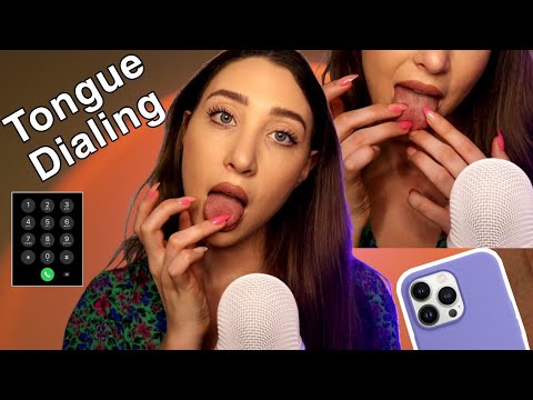 ASMR TONGUE DIALING with spit paint | Part 2