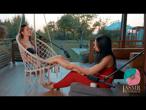 ASMR Outdoor Relaxing Foot, Feet Massage in nature by Anna to Sandra