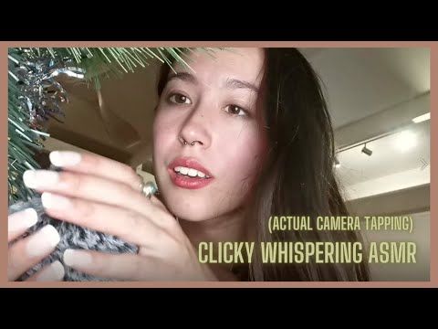 ASMR Clicky CLOSEUP WHISPERS+ actual camera lens tapping for quick cosy nap (10 mins)