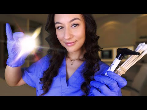 ASMR RELAXING Ear Cleaning, Ear Exam & Hearing Test | Medical Roleplay 💙