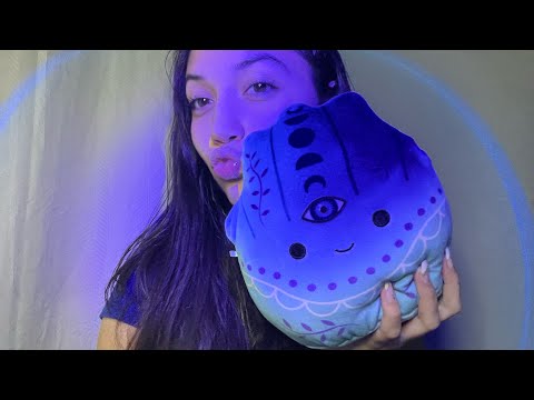 ASMR~ blue tingly trigger assortment 🦋(fast fingertip tapping, fabric sounds, ect)
