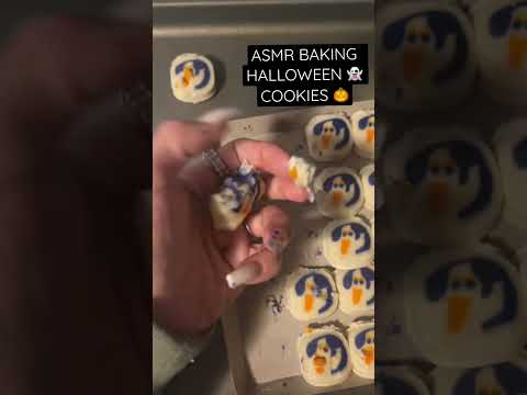 ASMR BAKE HALLOWEEN 🎃 COOKIES 🍪 WITH ME (Tingly Whisper Voiceover)