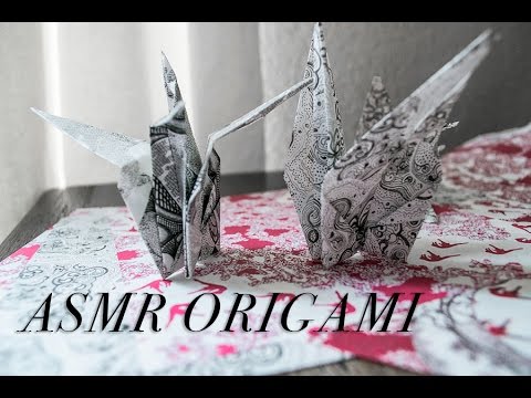 Folding Paper Cranes | ASMR | Paper & Crinkly Sounds