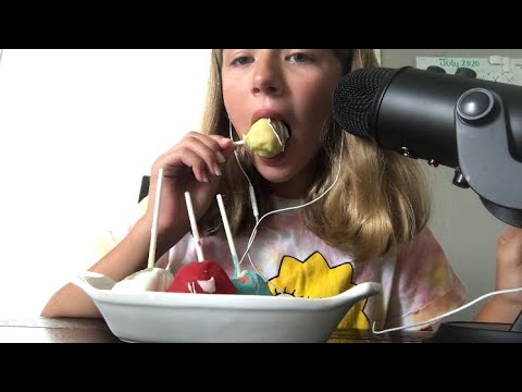 ASMR cake pops and crunchy pickles ✨ (mouth sounds)