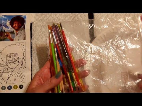 ASMR | Painting a Tiny Paint-By-Number Picture (Soft Spoken)