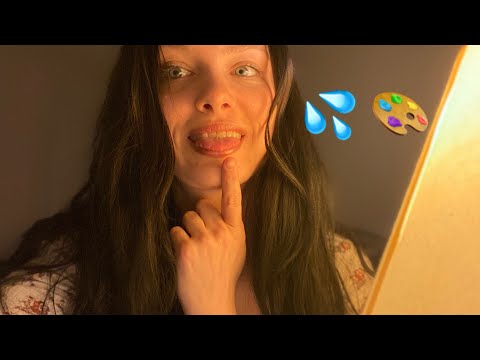 ASMR Spit Painting Your Face (Mouth Sounds, Personal Attention, Tingly) #asmr #tingles #asmrforsleep