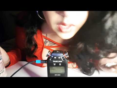 ASMR Lotion Hand Sounds Wet With The Tascam DR05X Binaural Whispering