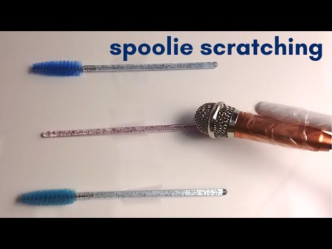 ASMR Lo-Fi Spoolie Scratching with Mini Mic, Bristle Scratching - No Talking