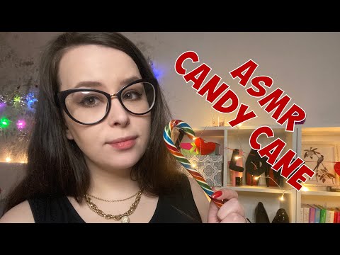 ASMR candy cane licking mouth sounds
