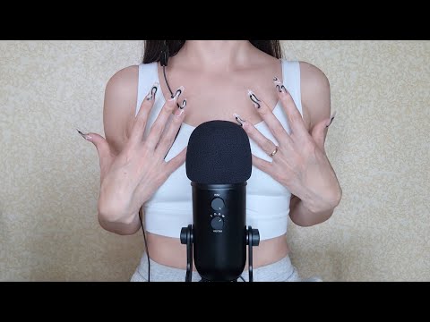 30k!!! ASMR Fast & Aggressive Mic Pumping, Mic Scratching with Mic Cover Long Nails