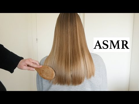 ASMR Incredibly soft & shiny hair 🌹 Hair straightening, hair play and brushing for sleep & tingles