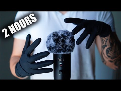 ASMR - 2 Hours of Rubber Glove Sounds (Ear Cupping, Mic Pulling, No Talking, Looped)