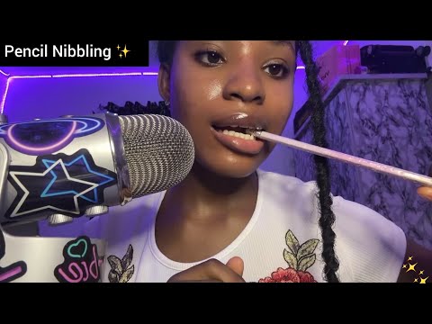 ASMR Pencil Nibbling| Mouth Sounds ✨