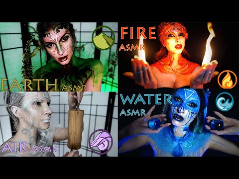 2 HOURS OF ASMR , All the Elements, Water, Fire, Earth, Air layered