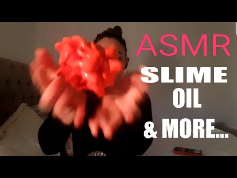 UNPREDICTABLE ASMR | ALMOND OIL MASSAGE , REPEATING WORDS, SLIME SOUNDS,...
