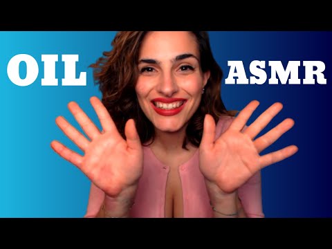 ASMR with nice rubbing OIL sounds and plastic sizzling