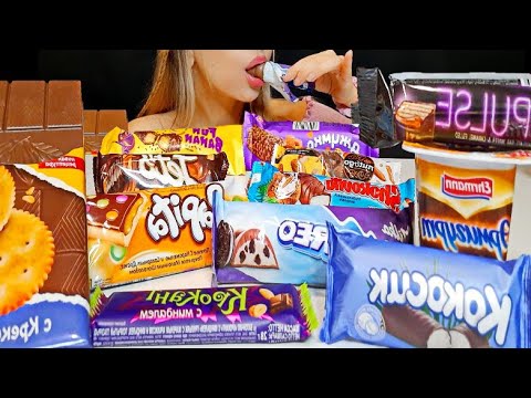 ASMR CHOCOLATE EATING | CRUNCHY CHEWY (Chocolate bars & Chocolate) Eating Sounds | Oli ASMR 먹방