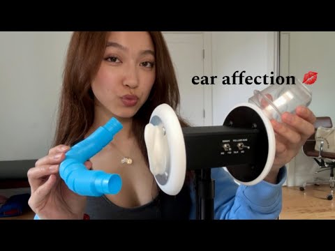 ASMR EAR AFFECTION 🫶🏻 Ear to Ear Kisses, Brushing 💋 Cupped Mouth Sounds, Ear Rubbing + Tapping