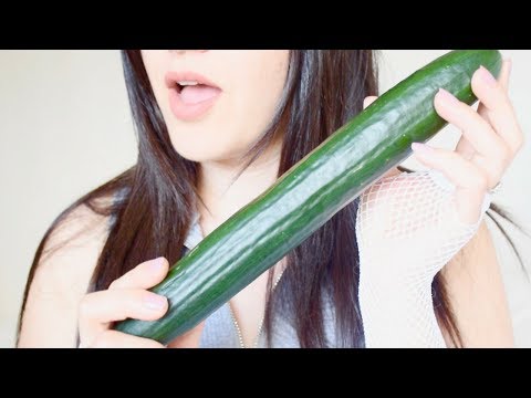 ASMR Cucumber Eating Mouth Sound For People Who Dont Get Tingles ( With Gentle Whispering)
