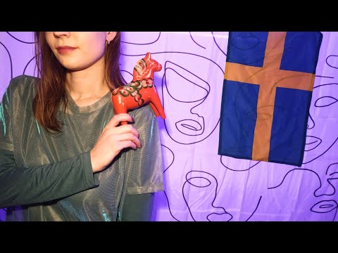 Russian Girl, Swedish Things [ASMR] (gentle whispers, tapping, mouth sounds, drinking)