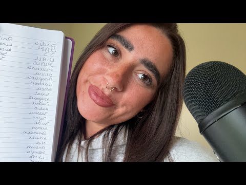 ASMR SAYING MY LOVELY SUBSCRIBERS NAMES !!!!!! 🧡😊