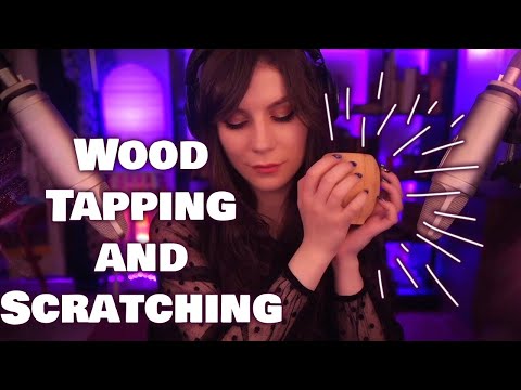 ASMR Wood Tapping and Scratching 💎 No Talking