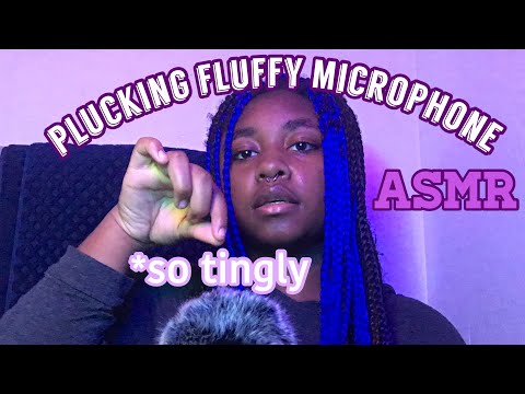 ASMR Plucking Fluffy Microphone 🎙 ☁️ #asmr
