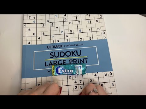 ASMR ~ Sudoku Puzzle, Whispering and Gum Chewing