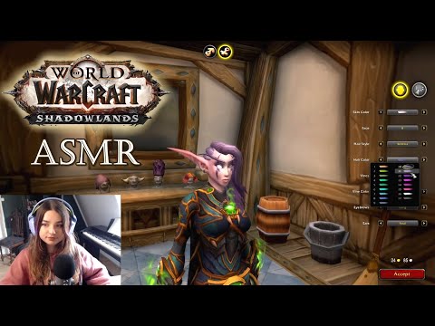 [ASMR] WoW Shadowlands Pre-Patch - Night Elf Character Customization (Whispering & Clicking)