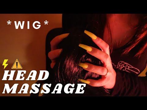 ASMR - FAST and AGGRESSIVE SCALP SCRATCHING MASSAGE | WIG scratching