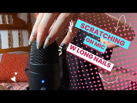 ASMR Scratching On Mic - With Long Nails 🎙️💅🏽