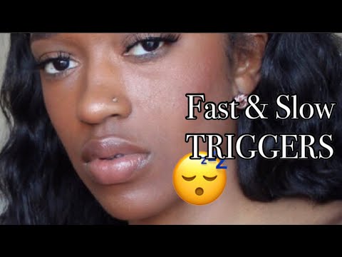 ASMR FAST & SLOW TRIGGERS SLIGHT INAUDIBLE WHISPERS!