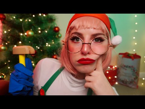 ASMR Xmas Elf Builds her First Toy 🎄