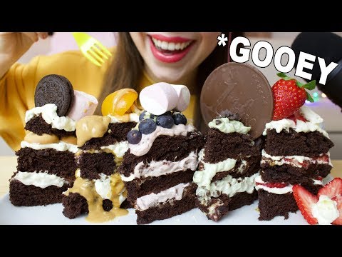ASMR CHOCOLATE CAKE PLATTER | Rich & Gooey (SOFT Eating Sounds) No Talking