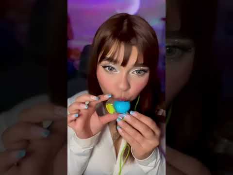 ⚠️mouth sounds⚠️ trying planet gummies for the first time ✨ #asmr #mouthsounds