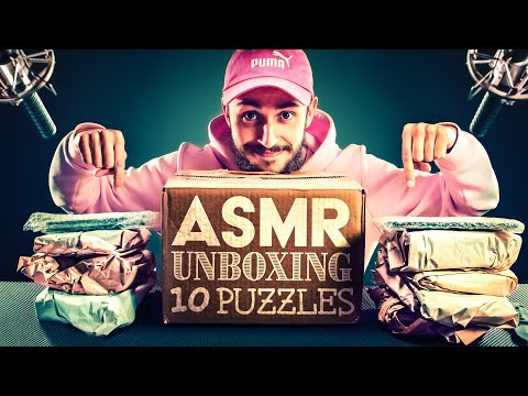 ASMR Crinkly Unboxing of 10 PUZZLES (1 hour) 📦