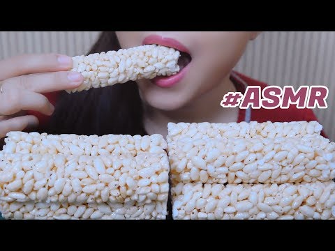 ASMR Korean Rice Krispie Treats ,CRUNCHY EATING SOUNDS | LINH-ASMR