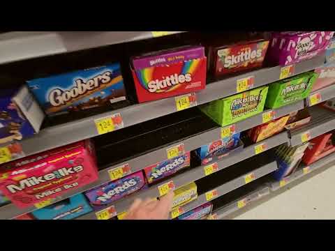 Walmart Candy Aisle Shelf Organization | Plastic Bag Crinkles (Soft Spoken)