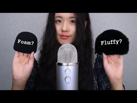 ASMR Ear Blowing No Breathing Sound | Foam cover VS Fluffy cover (No Talking)