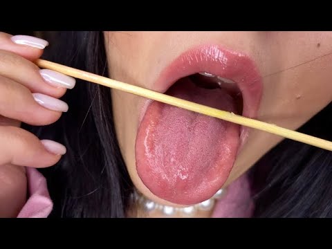 Glotka asmr | 20 minutes lens licking video with candy and spit painting for best sleep