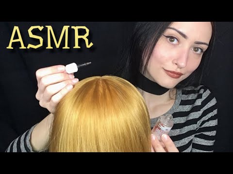 АСМР ПЕРЕБИРАЮ И РАСЧЕСЫВАЮ ВОЛОСЫ, МАССАЖ, ЗВУКИ ВОЛОС И БАНОЧЕК ASMR HAIR TREATMENT