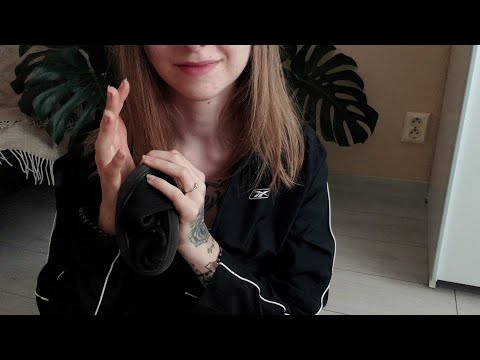 shoe tapping & scratching and introducing my new windbreaker ASMR 🦋 | NO TALKING