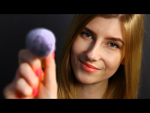 ASMR Face brushing ❤️  layered sounds, slow and relaxing movement