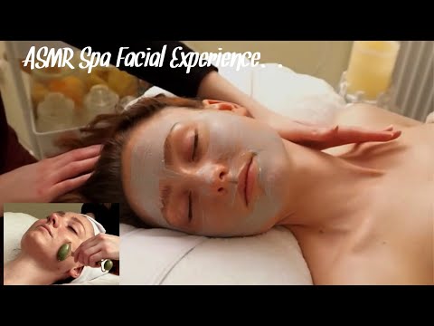 ASMR Spa Facial for relaxation and sleep | Music & Soft Spoken | Jade roller & Gentle touch massage.