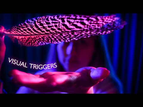 ASMR visual triggers with RAIN SOUND for sleep and relax 🌧 ASMR no talking, dark background